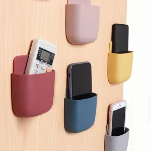 Caixa de armazenamento montada na parede para controle remoto, suporte do plugue do telefone móvel, stand rack, caixa organiz...