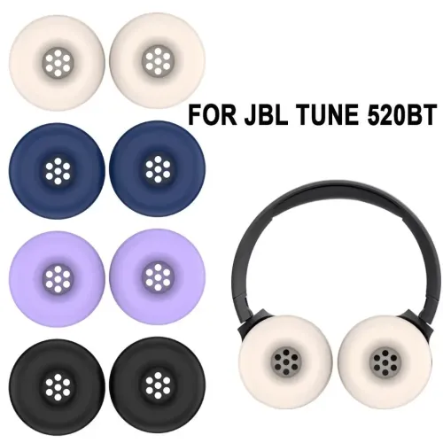Silicone Ear Pads para JBL Tune, Capa de Almofada, Protetor, Substituição, Acessórios para Auscultadores, Earmuff, 520BT