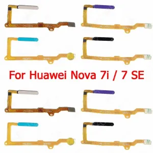 Sensor de impressão digital flex cabo para huawei nova 7 se 7i, botão home, menu touch, scanner de impressão digital, substit...