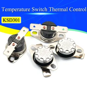 Interruptor de temperatura do termostato bimetálico, KSD301, 0C-350C, 85C, 95C, 105C, 125C, 135C, 145C, 180C, 250C, 300C, 350...