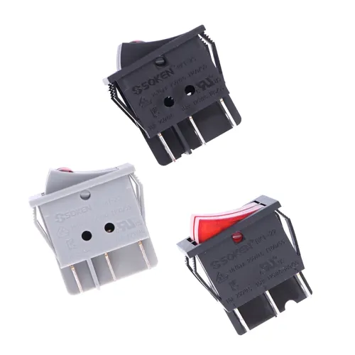 RK1-23 Interruptor do aquecedor de óleo ON/OFF Rocker Switch 250V/16A com botões duplos 1pcs
