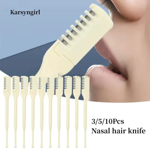 Karsyngirl-Removedor de Cabelo Nariz para Homens e Mulheres, Aparador de Cabelo Nariz Manual, Clippers Nasais, Rotação 360, 3...