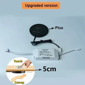110v220v inteligente 5cm placa de madeira led controle escurecimento mão varredura sensor armário luz guarda-roupa dentro con...