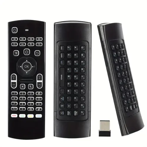 MX3 Backlit Air Mouse controle remoto 2.4G RF teclado sem fio para Android TV Box X96 Mini H96 MAX para casa inteligente