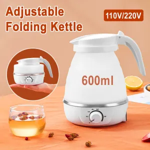 Mini Chaleira Elétrica De Compressão De Silicone Dobrável, Bule Portátil, Aquecedor De Água, Eletrodomésticos De Cozinha, 600...