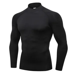 Compressão Fitness T-shirt para homens, apertado manga comprida camisas desportivas, Treino Jogging Tops, ginásio Sportswear,...