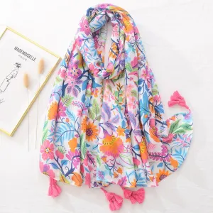 Xaile floral leopardo para senhoras, lenço viscose, pashmina de luxo, hijabs e wraps, sjaal muçulmano, marca de moda, nova, 1...