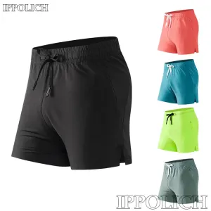Calções de corrida respirável de secagem rápida masculina, ginástica esportiva, jogging, esportes ao ar livre, calças fitness...