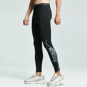 Calças de fitness masculinas outono e inverno alta elástica secagem rápida esportes underlay correndo yoga basquete calças tr...
