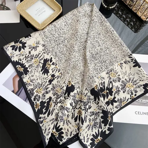 Lenço de primavera feminino design de luxo cachecol de seda suave lenço macio muçulmano bandana xale praia 90x90cm