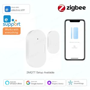 Ewelink zigbee porta janela sensor de entrada segurança sensor da porta do assaltante alarme vida inteligente sensor porta ma...