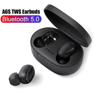 A6S TWS Fones De Ouvido Bluetooth, Fones De Ouvido Sem Fio, Redução De Ruído, Hi Fi Stereo Earbuds, Controle De Toque, Fone D...