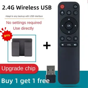 Receptor USB sem fio para TV Box, Controle remoto, 2.4G, BLE 5.0, Android Smart TV Box e PC, Air Mouse sem fio, Consumer Elec...