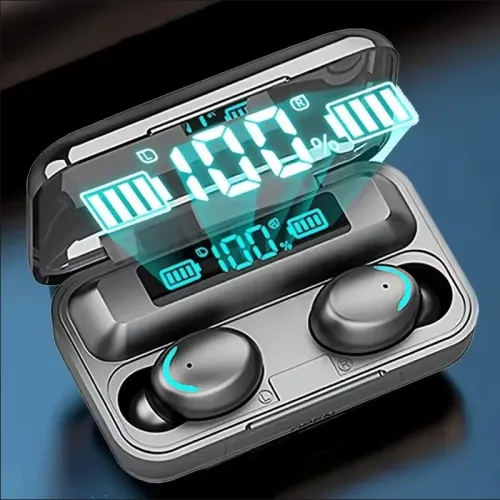 VBNBV Fones de ouvido sem fio Bluetooth Tws Fones de ouvido à prova d'água Display digital Heaset Estojo de carregamento de g...