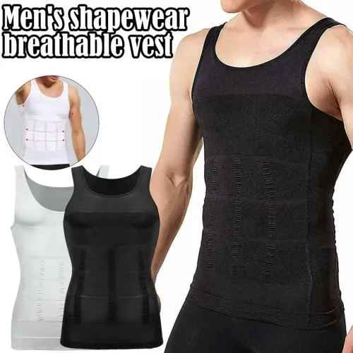 Emagrecimento dos homens apertado Skinny Elastic Body Shapewear, sem mangas, colete respirável, Fitness Sport Shaping Shirt, ...