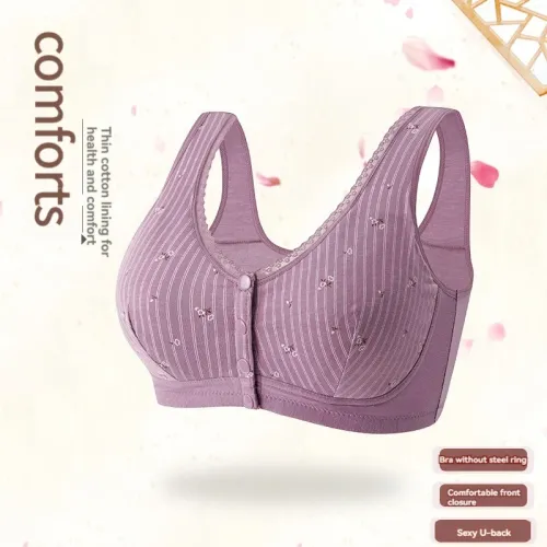 Sutiãs sem fio para mulheres, roupas íntimas, push up, fechamento frontal, sexy, tamanho grande, roupas femininas, lingerie, ...