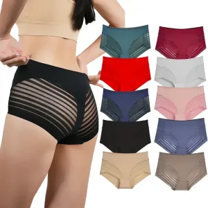 Mulheres sexy calcinha de renda cintura alta cuecas atrevidas preto tentação lingerie íntima feminina plus size L-4XL cuecas