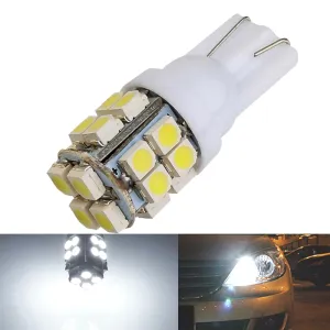 Carro T10 Lâmpada de Sinal LED, 12V, Branco, 6500K, 20 SMD, 5W5, W5W, Auto Leitura Interior, Matrícula, Cunha, Lâmpadas Later...