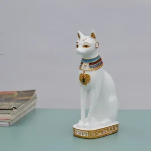 Estátua de gato ornamento estatueta egípcia decoração deusa vintage casa jardim