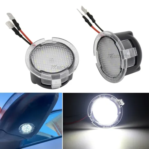 Branco led poça luzes módulo sob retrovisor espelho lateral lâmpada para ford edge fusão flex explorer mondeo taurus F-150 ex...