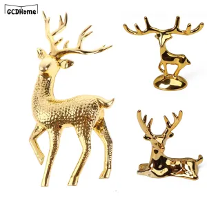1pc simulação de natal artificial sika veado rena conto de fadas jardim adereços estátua gabinete alce casa enfeites decoraçã...