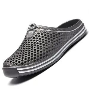 Sandálias de piscina confortáveis masculinas, sapatos de praia ao ar livre, tamancos de jardim, chinelos casuais de chuveiro,...