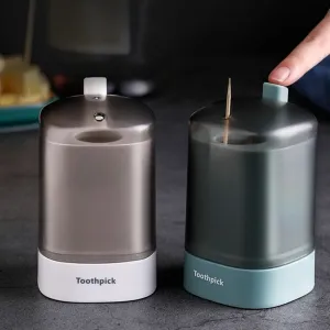 Imprensa-tipo caixa de palito de plástico criativo automático cozinha palito recipiente portátil sala de estar sala de jantar...