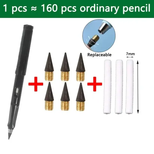 10 pçs/set ilimitado eterno novo lápis sem tinta escrita lápis mágico para escrever arte esboço papelaria kawaii caneta mater...