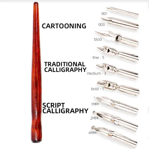 Dainayw 9 Caligrafia Nibs Dip Pen Set, Cartoon Animação Lettering, Skeching Art Desenho, Mapeamento de desenhos decorativos