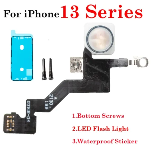 LED Flash Light Sensor Cabo Flex, Fita, Distância de Proximidade, Ambiente, Etiqueta impermeável, Parafusos para iPhone 13, P...