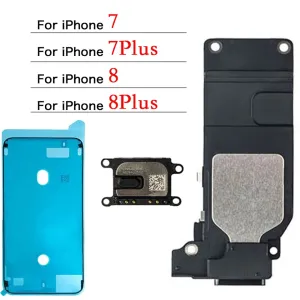 Fundo e alto-falante lcd para iphone 7, 7p, 8 plus, com substituição de cola, impermeável