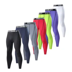 Leggings apertados de compressão para homens Calças de ginástica masculina, Calças de jogging, secagem rápida, treinamento de...