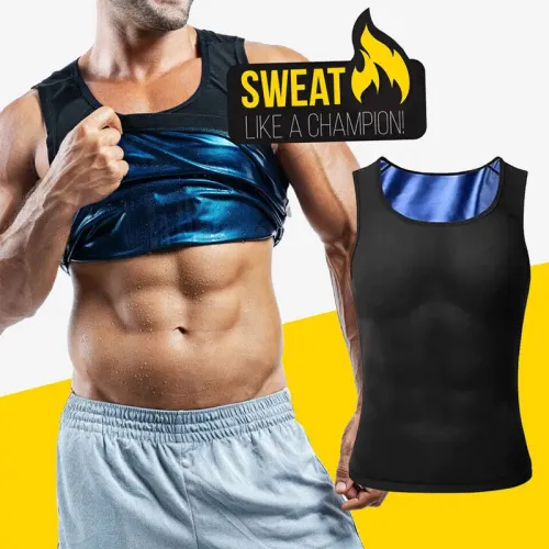 Colete de Armadilhamento Calor para Homens, camisas de Suor Melhorando, camisola regata de Treino, Sauna Shapewear, Cintura T...