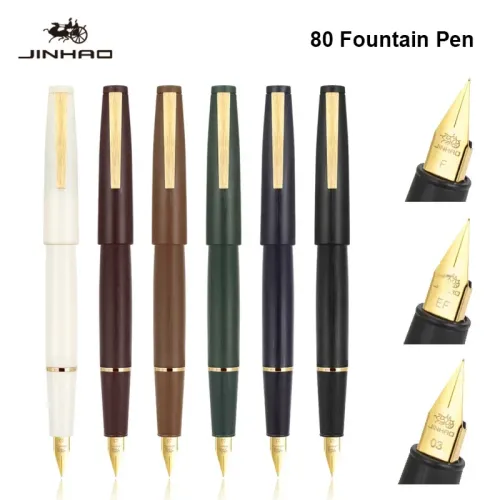 Jinhao 80 caneta tinteiro de luxo elegante canetas ef f 0.3mm extra fino nib canetas escrita material escolar escritório pape...