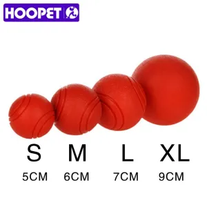 Hoopet-bola de borracha para o cão, brinquedo mordida resistente para o filhote de cachorro, peluche, pitbull, cor vermelha, ...