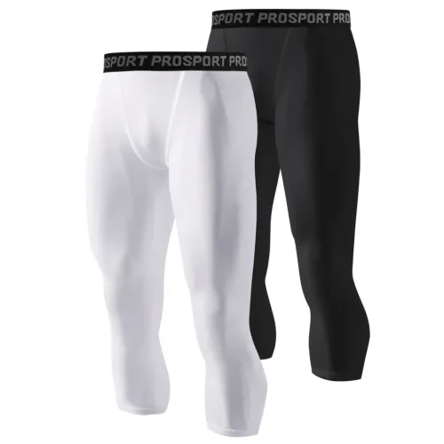Leggings apertados de compressão para homens Calças de ginástica masculina Calças de jogging Calças de ioga secas rápidas, Fi...