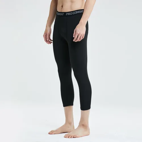 Basquete Calças Apertadas Mens Seven High Elastic Training Sports Fitness 7 Pontos Leggings Fast Dry