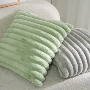 Faux Rabbit Fur Throw Fronhas, Soft Cozy Fronha, Capa de Almofada para Sofá, Sofá, Cama, Cadeira, Decoração de Casa, Saga Ver...