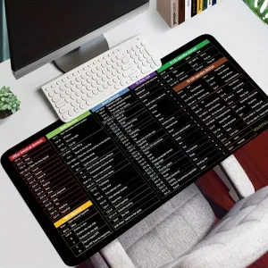 Função do computador Atalho Key Mouse Pad, Non-Slip Mouse Pad, Grande Espessado Teclado Table Mat, 30*80*2cm, 11.8*31.5 * 0.7...