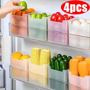 Frigorífico Food Storage Box, Frutas e vegetais Fresh-Keeping Box, Frigorífico Side Door Container, gavetas Rack, Suprimentos...