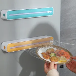Plástico Cling Film Cutter para Uso Doméstico, Multi Funcional, Livre de Rasgo, Geladeira, Wall Hanging Kitchen Cling Film, F...