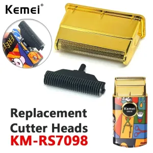 Kemei-Hair Clipper Blade Set para barbeiro, cabeça de corte, aparador de pêlos elétrico, substituição do corte, KM-RS7098