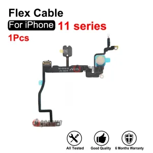Flash Light com Microfone de Redução de Ruído, Ligar, Cabo Flex, Peças de Reparo, iPhone 11 Pro Max, 11Pro, 1Pc