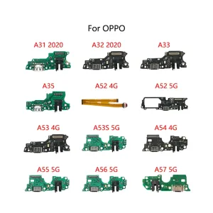 Conector de porta de carregamento USB para celular, placa de carregamento, cabo flexível, para oppo a31, a32, a33, a35, a52, ...