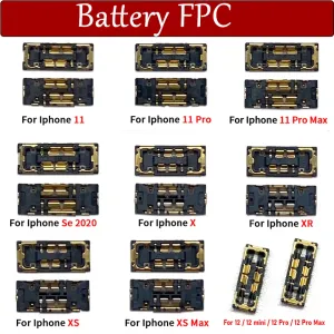 Conector de bateria Fpc para iphone 8 se 2020 x xr xs max 11 pro max 8 plus 12 mini, peças de cabo flexível