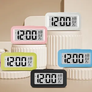 Despertador digital relógio de mesa digital mini relógios eletrônicos para escritório relógios simples casa quarto decoração ...