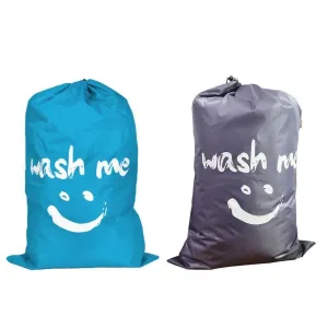 1pc sorriso forma saco de lavanderia de náilon me lavar bolsa de armazenamento de viagem máquina lavável roupas sujas organiz...