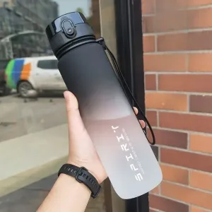 Leak Proof Sports Water Bottle, Copo de plástico colorido, Beber para viagens ao ar livre, Ginásio portátil Fitness Jugs, 500...